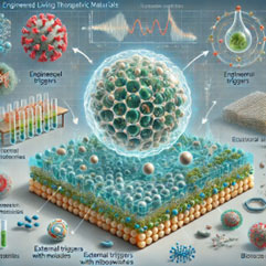Living therapeutic hydrogels that safely encapsulate drug-producing biofactories and sustain their function long-term